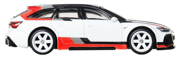 Hot Wheels Premium Car Culture Kultowe Auta Audi RS 6 Avant (C8) Białe