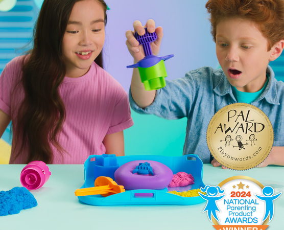 Piasek Kinetyczny Plastyczny Kinetic Sand Zestaw Walizka Squish Motion + akcesoria