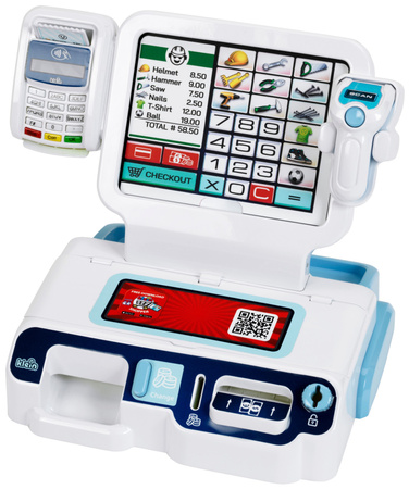 Zabawkowa kasa dla dzieci sklep z akcesoriami zestaw 41 elementów Klein