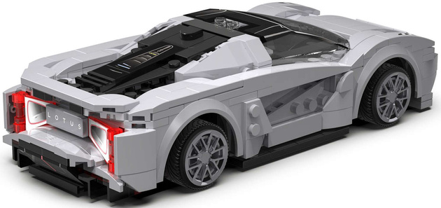 Klocki CaDA Pojazd zdalnie sterowany Auto wyścigowe EVO Race Car + wytrzymały Lotus Evija RC Dual Mode 597 el.