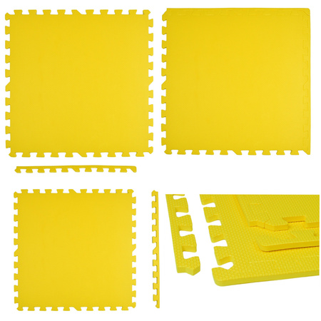 Mata piankowa podłogowa Humbi 120x60 Duże puzzle piankowe wodoodporne bezpieczne 2 szt. Żółta