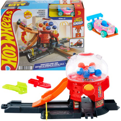 Hot Wheels City Zestaw Sklepik Guma Balonowa Tor wyścigowy + pojazd