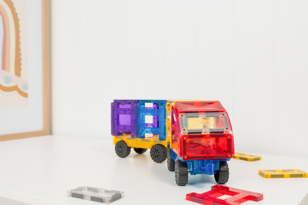 CONNETIX Rainbow Car Pack Kreatywne klocki magnetyczne 2 pojazdy