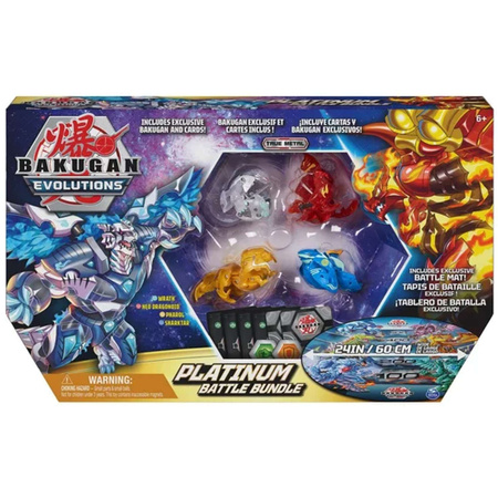 OUTLET Bakugan Evolutions Duży Zestaw Platinum Battle Bundle Figurki Karty BakuCores Mata USZKODZONE OPAKOWANIE