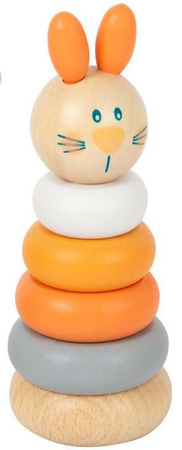 Small Foot Drewniany chińczyk Zwierzątka Ludo Animals pastel + drewniana układanka wieża Królik
