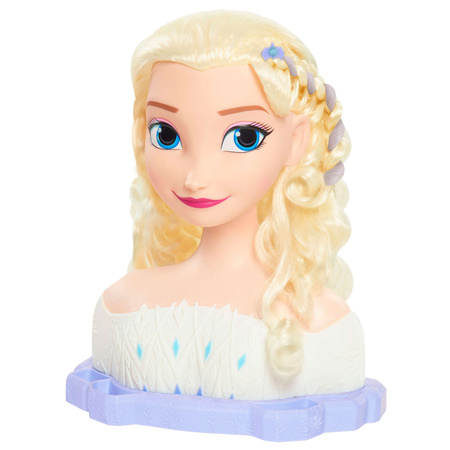 Lalka Duża Głowa do czesania i stylizacji włosów Deluxe Księżniczka Disney Elsa Kraina Lodu z akcesoriami + Dyson Zestaw do stylizacji włosów Prostownica Corrale - 4 elementy