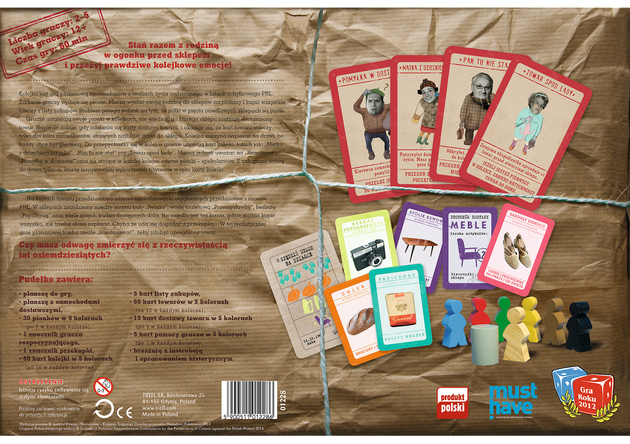 Towarzyska Gra Planszowa Rodzinna rywalizacja wyzwanie Kolejka PRL Pan tu nie stał IPN Trefl