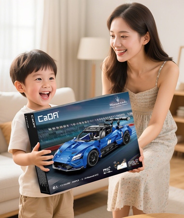 Klocki konstrukcyjne CaDA wyścigówka Samochód wyścigowy zdalnie sterowany Maserati GT2 Auto sportowe 549 elementów RC
