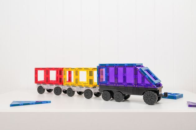 CONNETIX Rainbow Transport Pack Kreatywne klocki magnetyczne 50 elementów