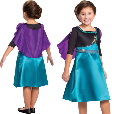 Strój karnawałowy Disney Kraina Lodu Anna Frozen Księżniczka 125-135 cm (7-8 lata)