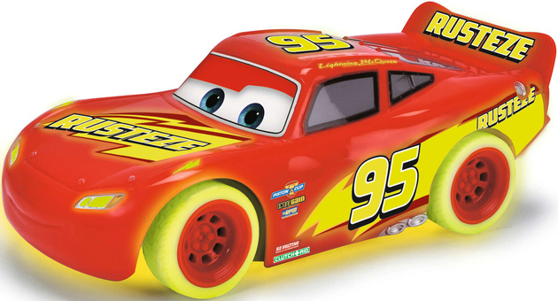 Disney Cars Auta Zdalnie sterowany samochód świecący w ciemności 1:24 Zygzak McQueen