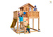 Plac zabaw drewniany ogrodowy My Side Step On domek, zjeżdżalnia, ścianka wspinaczkowa, drabinka, luneta, kierownica