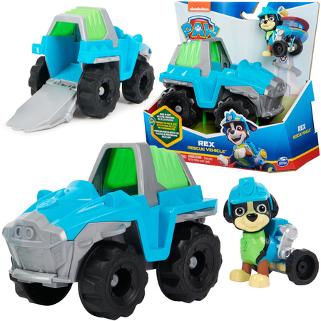 Psi Patrol Pojazd Rex Zestaw Auto Rescue 2w1 + Figurka Eco 3+