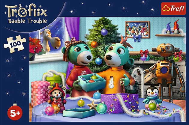 Trefl Puzzle 100 elementów Święta Rodziny Treflików Układanka dla Najmłodszych 5+