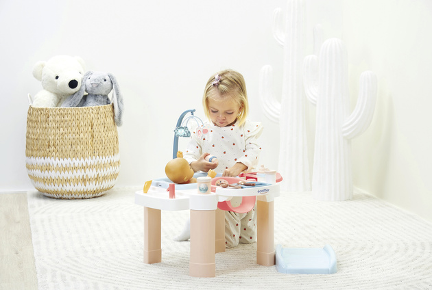 Nursery Kącik opiekunki dla lalek pielęgnacja, karmienie, kąpiel + wanienka i akcesoria