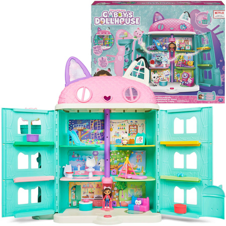 OUTLET Koci Domek Gabi Interaktywny 60 cm wielki duży dom dla lalek + figurki Gabby's Purrfect Dollhouse DŹWIĘK