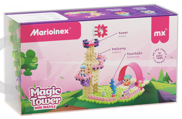 Klocki konstrukcyjne Mini Waffle Magiczna Wieża Księżniczka 80 elementów Marioinex