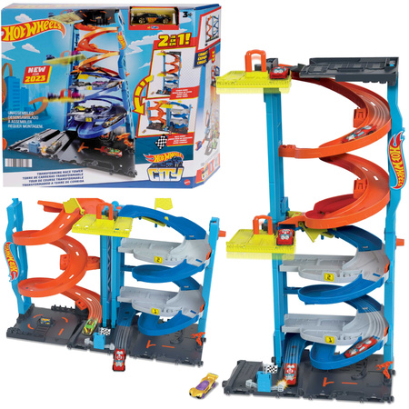 Hot Wheels City zestaw Wyścigowa Wieża z transformacją + pojazd