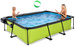 Basen ogrodowy 300x200x65 cm z pompą filtrującą i pokrywą zielony