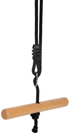 Wytrzymała Drewniana Huśtawka Linowa Drążek