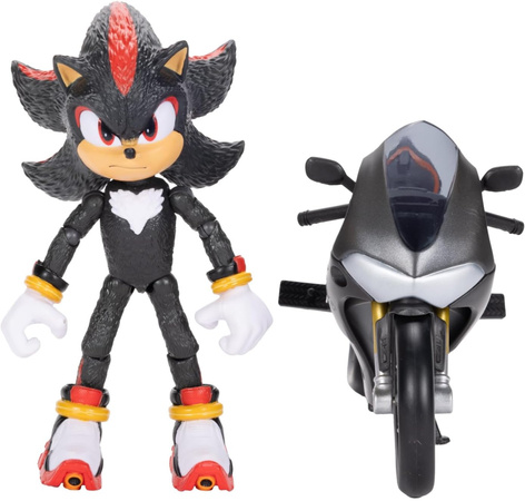 Mały Zestaw Sonic 3 The Hedgehog Figurka Shadow + czarny Motocykl