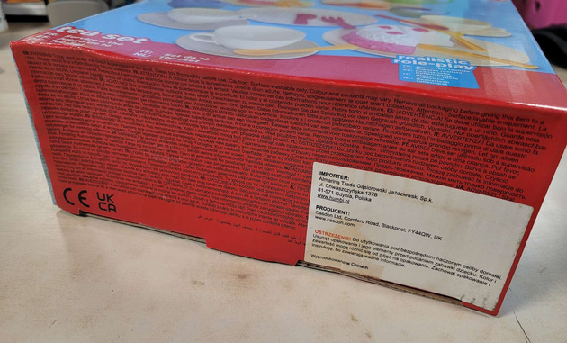 OUTLET Zestaw Serwis do herbaty kawowy filiżanki ciastka dla dzieci 36 elementów USZKODZONE OPAKOWANIE