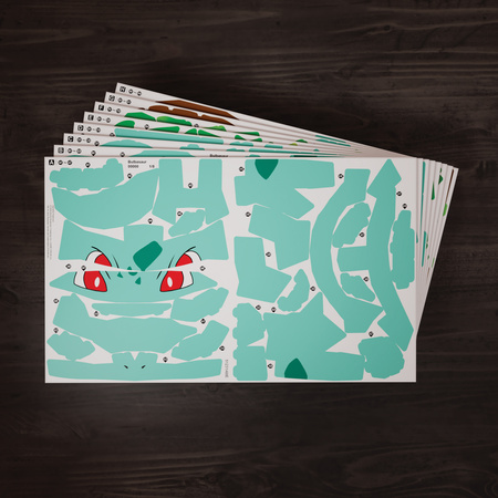 Puzzle 4D Build Pokemon Bulbasaur model 3D do złożenia