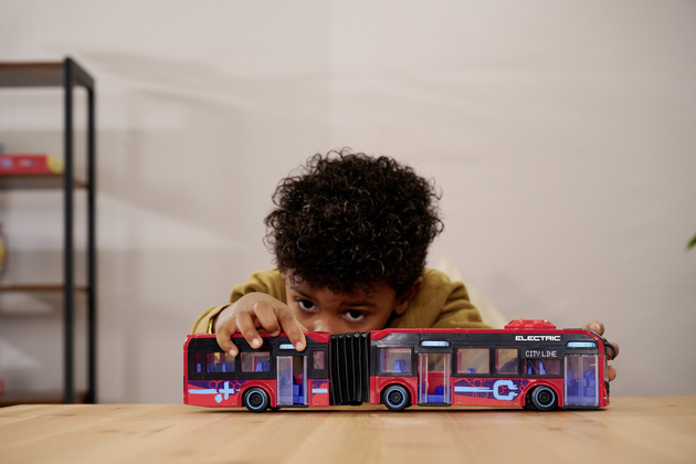 Autobus przegubowy Volvo 40 cm Pojazd czerwony Komunikacja miejska