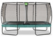 Trampolina ogrodowa z siatką zabezpieczającą na nóżkach Allure Premium 244x427 cm zielona
