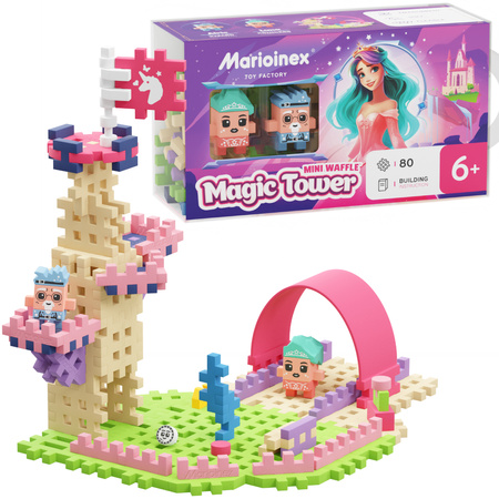 Klocki konstrukcyjne Mini Waffle Magiczna Wieża Księżniczka 80 elementów Marioinex