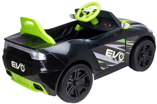 EVO Samochód dla dziecka auto na akumulator kabriolet cabrio czarny ze światłami i dźwiękami
