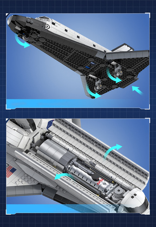 Klocki konstrukcyjne CaDA Master NASA model prom kosmiczny Discovery Space Shuttle 1827 elementów