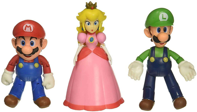 Super Mario Duże figurki Mario Luigi i księżniczki Peach 12 cm Mushroom Kingdom
