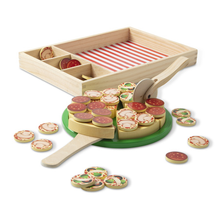 Zestaw Pizza Do Krojenia Na Rzep Zestaw Mały Kucharz Melissa & Doug 36 Akc.