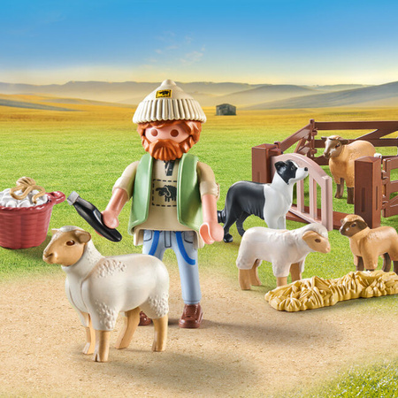 Playmobil Country Zestaw Owczarz z owcami 22 elementy