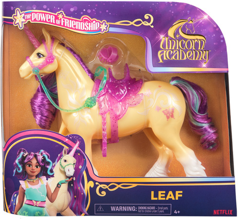 Akademia Jednorożców Zestaw Jednorożec Leaf figurka + akcesoria Unicorn Academy