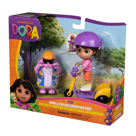 Dora Poznaje Świat Zestaw Zoom & Explore 2 Figurki Dora i Tico + Akcesoria