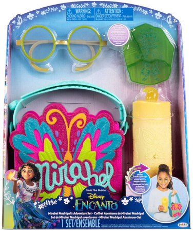 Disney Zestaw kostium dla dzieci Mirabel Madrigal strój karnawałowy Encanto 109-123 cm 5-6 lat + akcesoria Nasze magiczne Encanto