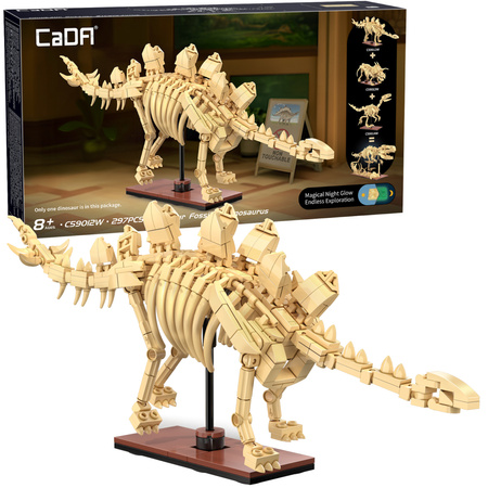 Klocki konstrukcyjne CaDA zestaw szkielet dinozaura Dinosaur Fossils: Stegosaurus 297 elementów