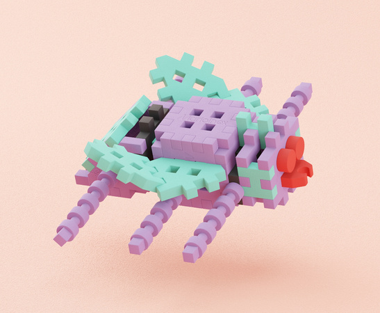 Klocki konstrukcyjne Mini Waffle zestaw Konstruktor Majster 200 elementów Marioinex