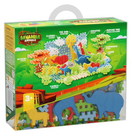 Klocki konstrukcyjne Mini Waffle Savanna 100 elementów Marioinex