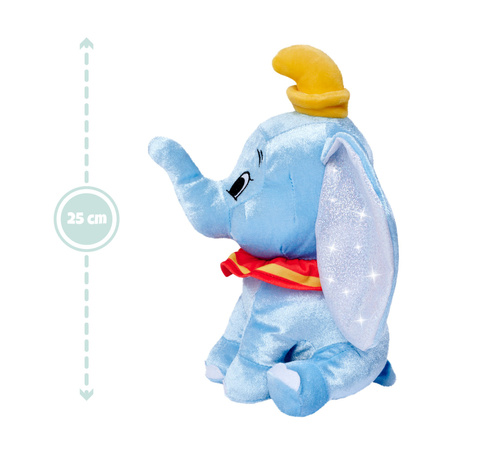 Disney 100 Maskotka słonik Dumbo przytulanka platynowy pluszak Miękki słoń 28 cm