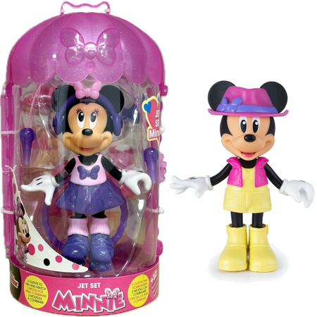 Laleczka figurka Myszka Minnie z zestawem strojów Jet Set