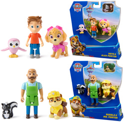 Psi Patrol Zestaw 6 figurek Alex Porter Pan Porter Skye Rubble sówka i skunks