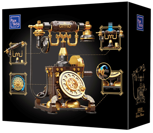 Klocki konstrukcyjne Pantasy Retro collection Telefon z ruchomymi akcesoriami 766 elementów