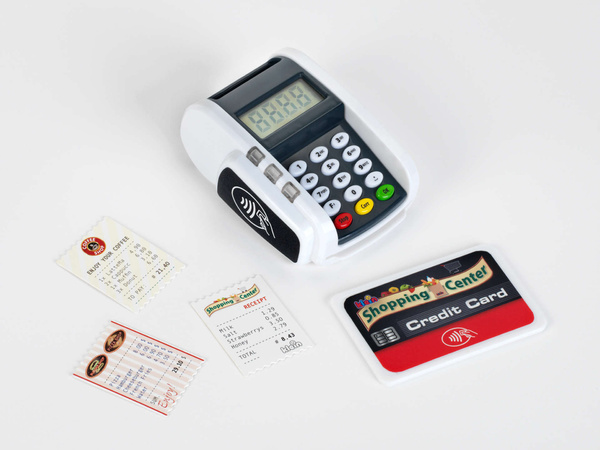 Terminal płatniczy dla dzieci Karta Paragony Zabawkowy Sklepowy Klein Dźwięk