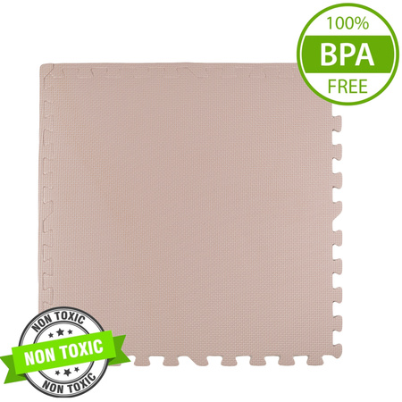 Mata piankowa podłogowa Humbi 120x60 Duże puzzle piankowe wodoodporne bezpieczne 2 szt. Jasnoróżowa