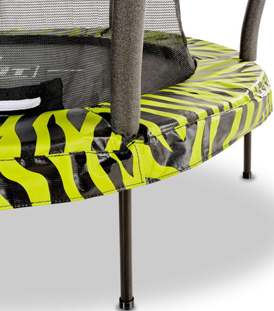 Trampolina ogrodowa Tiggy junior z siatką zabezpieczającą 140 cm czarno-zielona