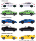 Zestaw 5 metalowych pojazdów Wyścigówki Włoskie resoraki Dream Cars Alfa Romeo Lamborghini na prezent
