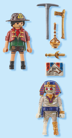 Playmobil Duo Pack Zestaw Uzupełniający Poszukiwacz Skarbów i Mumia 10 elementów